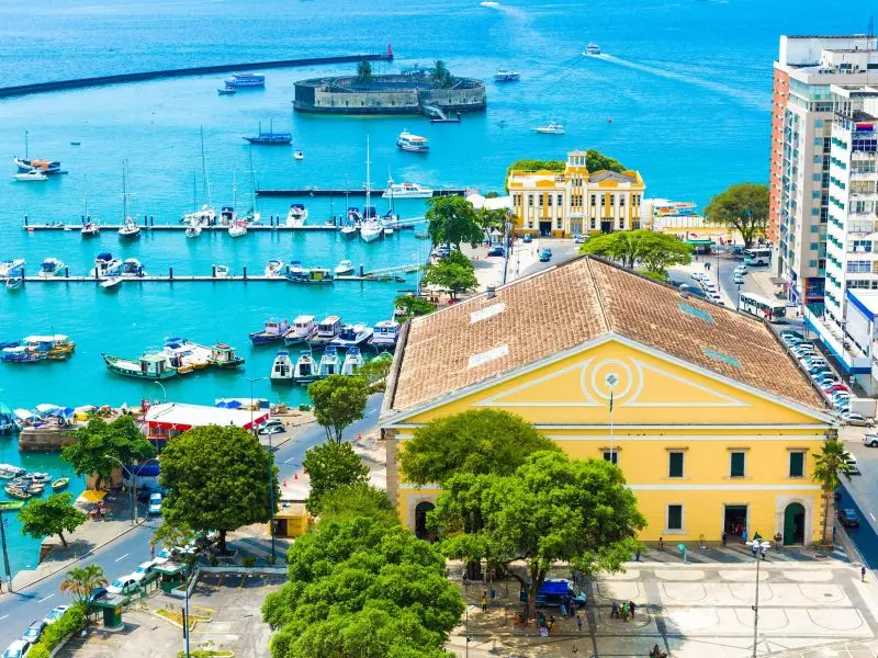 visão aérea do Mercado Modelo, em Salvador