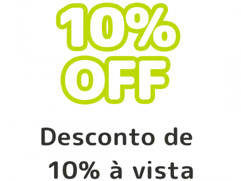 Desconto 10 porcento no pagamento a vista 