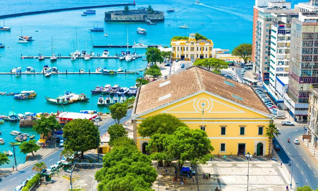 Imagem aérea do Mercado Modelo em Salvador