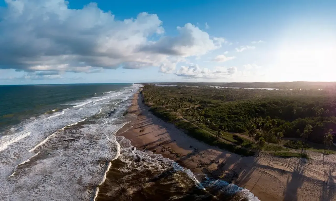 Orla da praia em Porto de Sauípe